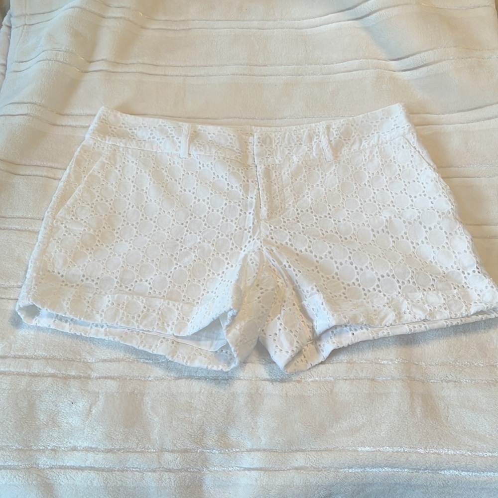 INC International Concepts White Eyelet Cotton Shorts